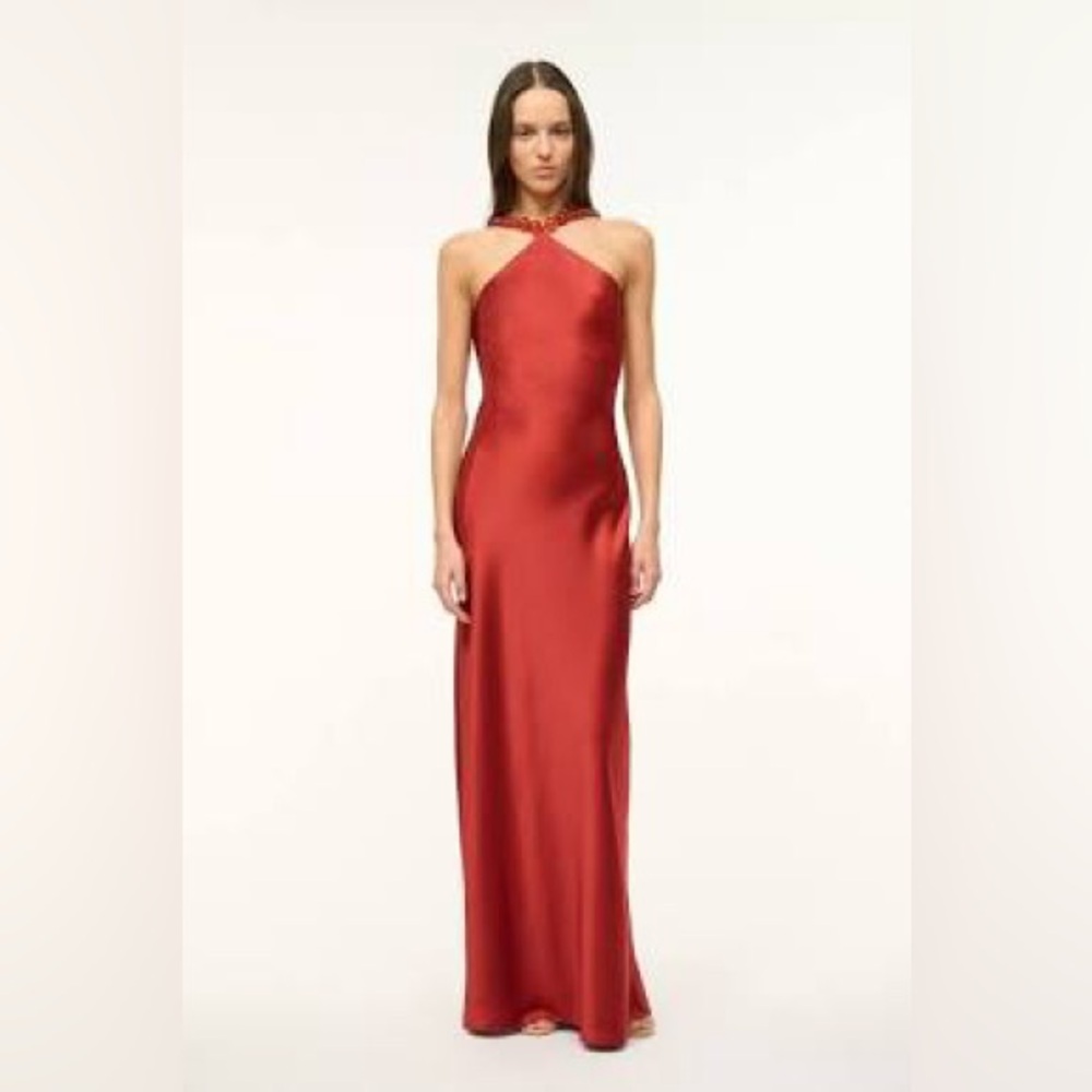 STAUD Cadence Halter Dress